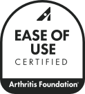 Ease of Use Certification logo from the Arthritis Foundation